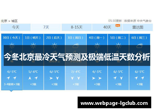 今冬北京最冷天气预测及极端低温天数分析