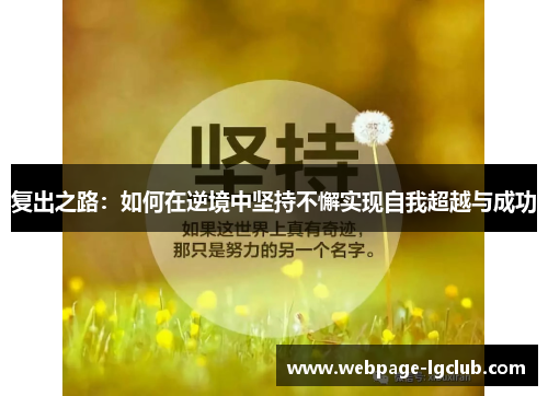 复出之路：如何在逆境中坚持不懈实现自我超越与成功