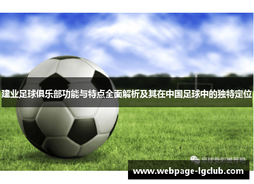 建业足球俱乐部功能与特点全面解析及其在中国足球中的独特定位