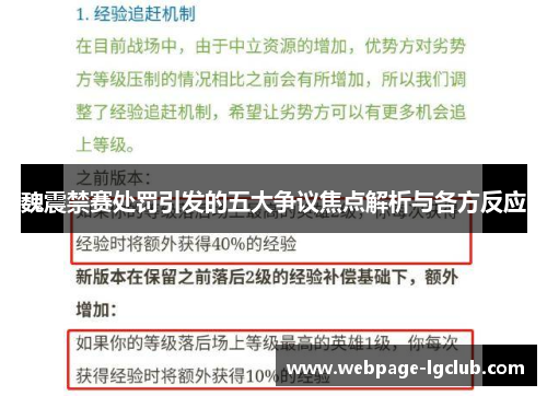 魏震禁赛处罚引发的五大争议焦点解析与各方反应